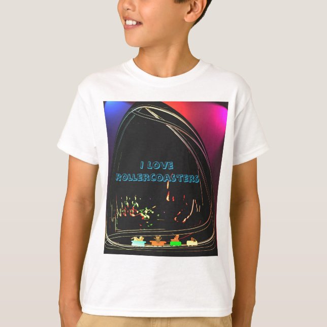 T-shirt Eu amo roller coaster (Frente)