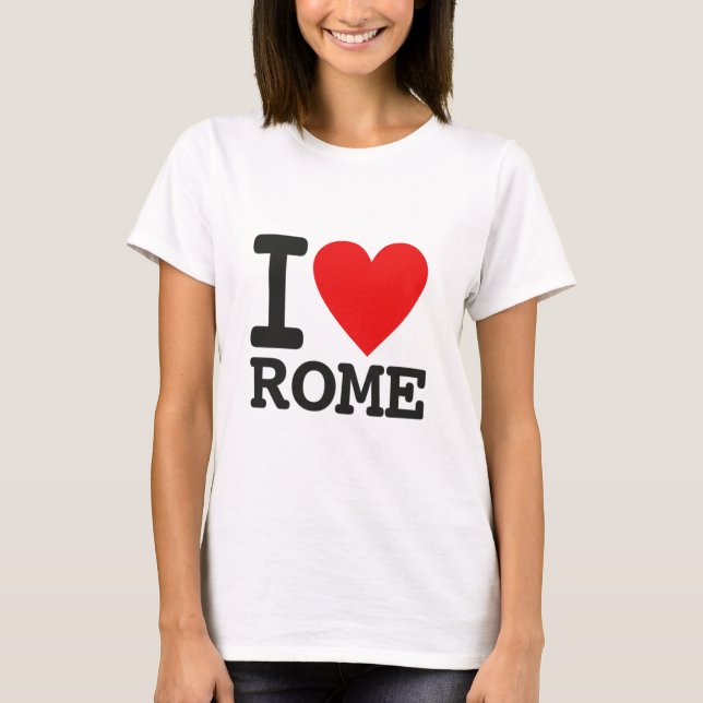 T-shirt Eu amo Roma (Frente)