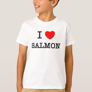 T-shirt Eu amo SALMÕES (a comida)