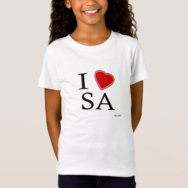 T-shirt Eu amo San Antonio (Frente)