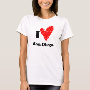 T-shirt Eu amo San Diego