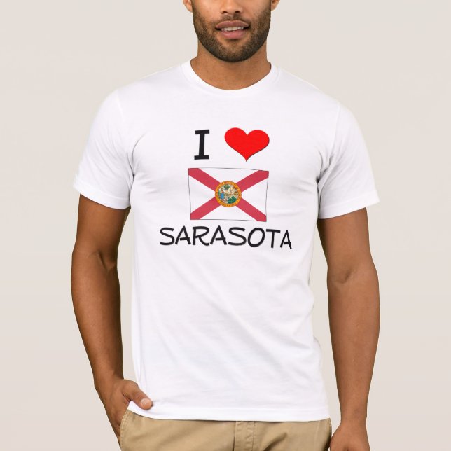 T-shirt Eu amo SARASOTA Florida (Frente)