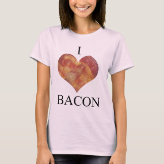 T-shirt Eu amo senhoras do bacon