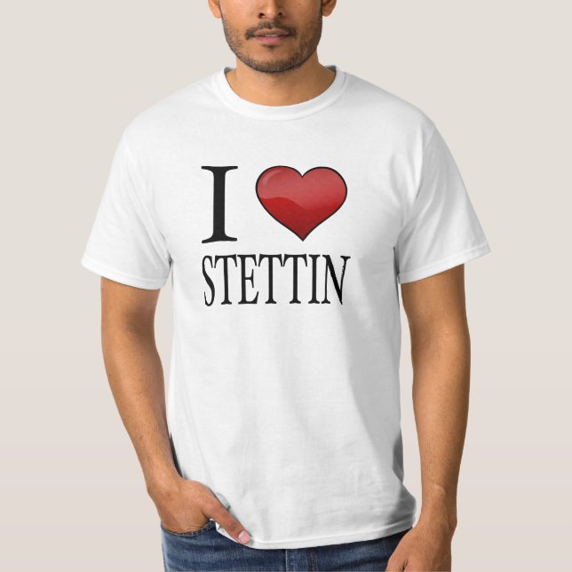 T-shirt Eu amo Stettin (Frente)