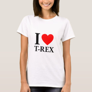 T-shirt Eu amo T - Rex