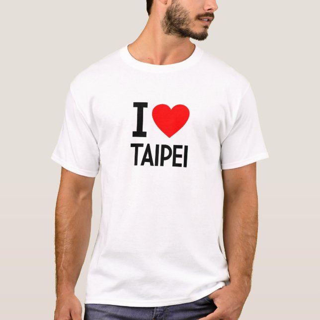 T-shirt Eu Amo Taipei (Frente)