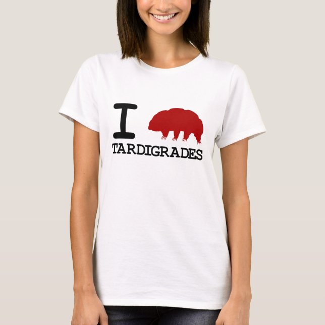 T-shirt Eu amo Tardigrades (Frente)