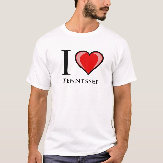 T-shirt Eu amo Tennessee (Frente)
