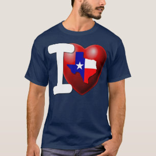 T-shirt Eu amo Texas - o estado solitário da estrela