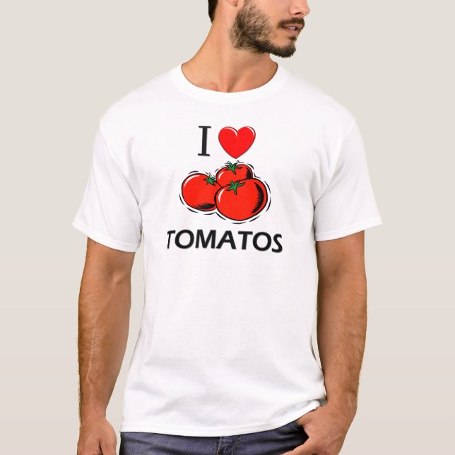 T-shirt Eu amo tomates (Frente)