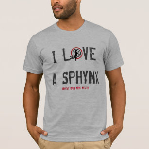 T-shirt Eu amo um Sphynx