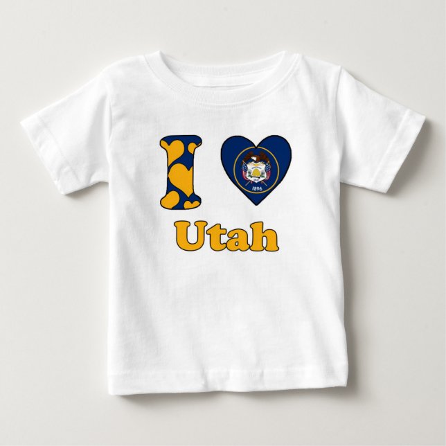 T-shirt Eu amo Utah (Frente)