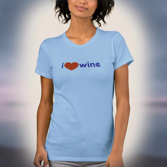 T-shirt Eu Amo Vinho! (Criador carregado)