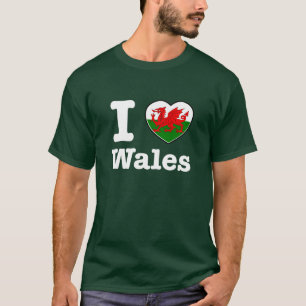 T-shirt Eu amo Wales