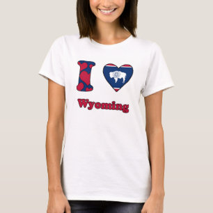 T-shirt Eu amo Wyoming