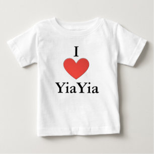 T-shirt Eu amo Yiayia uma parte