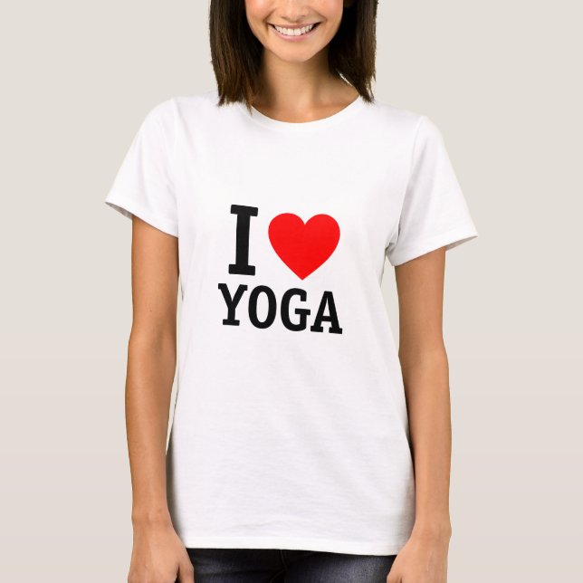 T-shirt Eu Amo Yoga (Frente)