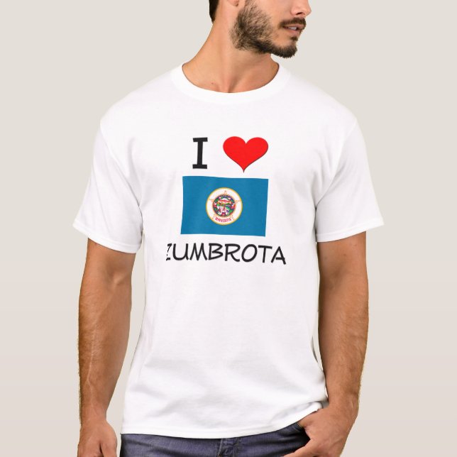T-shirt Eu amo Zumbrota Minnesota (Frente)