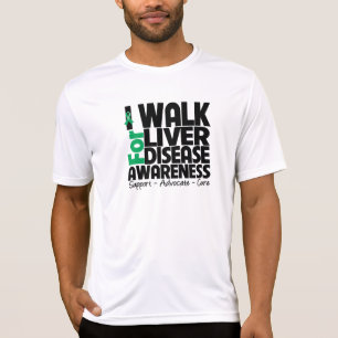 T-shirt Eu ando para a consciência da infecção hepátic