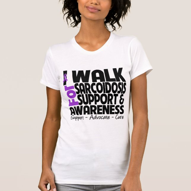T-shirt Eu ando para a consciência do Sarcoidosis (Frente)