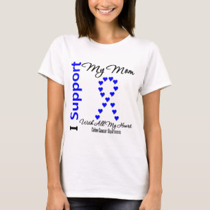 T-shirt Eu apoio meu cancro do cólon da mamã
