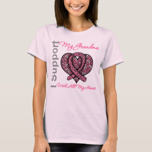 T-shirt Eu apoio minha consciência do cancro da mama da