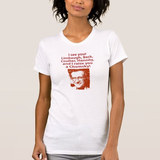 T-shirt Eu aumento-o um Chomsky (Frente)