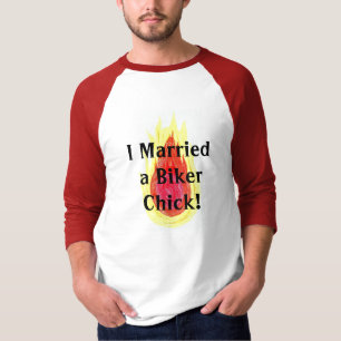 T-shirt Eu casei um pintinho do motociclista!