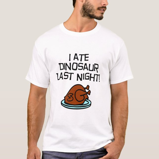 T-shirt Eu comi o dinossauro (Frente)