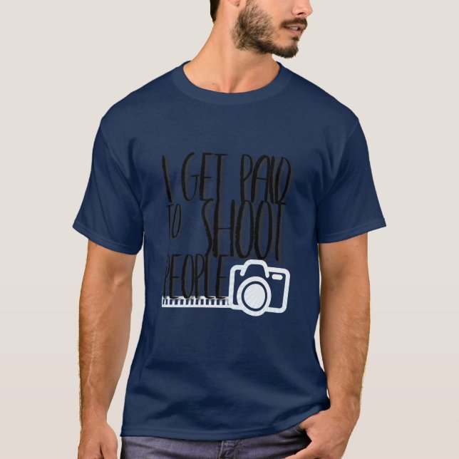 T-shirt Eu consigo pago disparar em pessoas da fotografia (Frente)