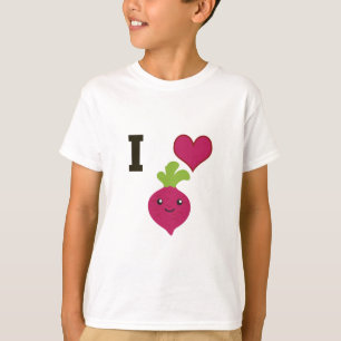 T-shirt Eu coração beterraba