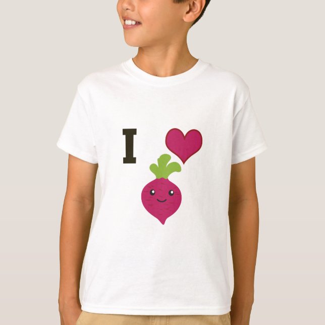T-shirt Eu coração beterraba (Frente)