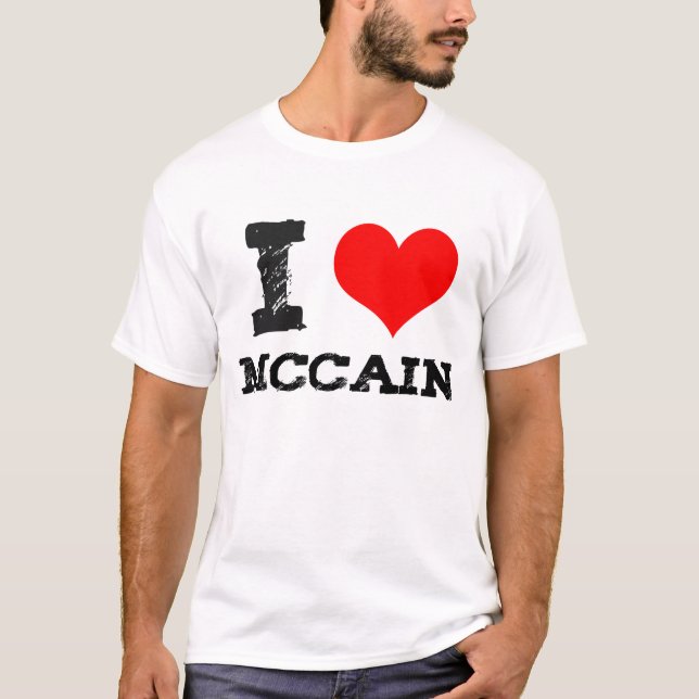 T-shirt Eu-Coração-Mccain (Frente)