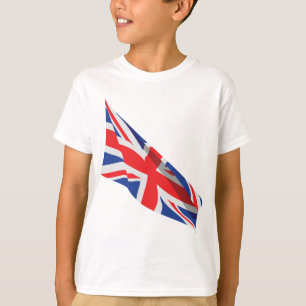 T-shirt Eu corto a bandeira do Reino Unido/União