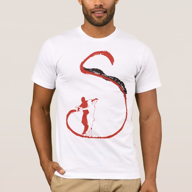 T-shirt Eu danço a salsa e eu estou feliz… você? (Frente)