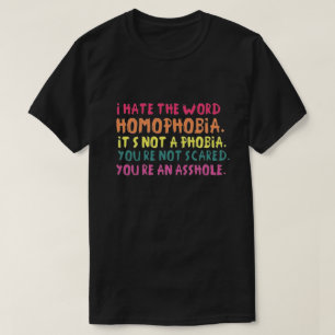 T-shirt Eu deio a homofobia da palavra…
