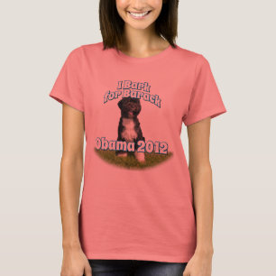 T-shirt Eu descasco para Barack, BO o primeiro cão Obama