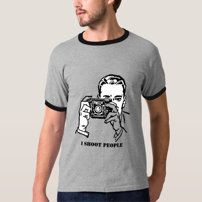 T-shirt Eu disparo em pessoas (Frente)