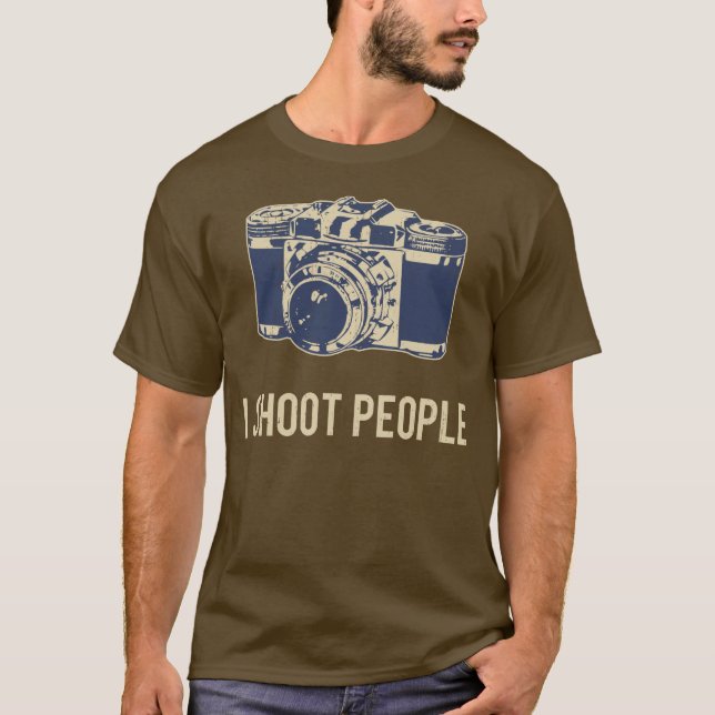 T-shirt Eu disparo em pessoas da câmera da fotografia (Frente)