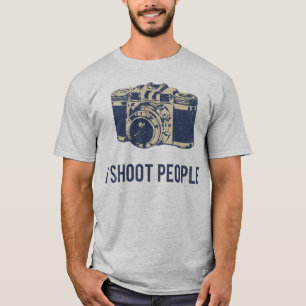 T-shirt Eu disparo em pessoas da câmera da fotografia