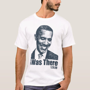 T-shirt EU ESTAVA LÁ - a inauguração 1/20/09 de Obama