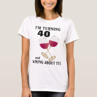 Eu estou girando 40 e vidros de vinho wining do