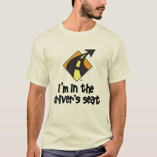 T-shirt eu estou no assento de motorista