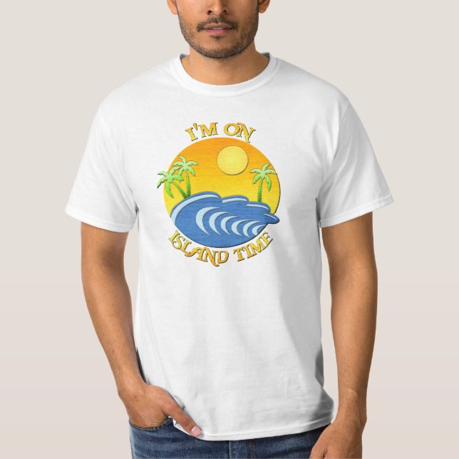 T-shirt Eu estou no tempo da ilha (Frente)