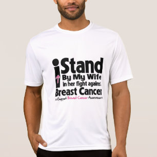 T-shirt Eu estou por minha esposa - cancro da mama