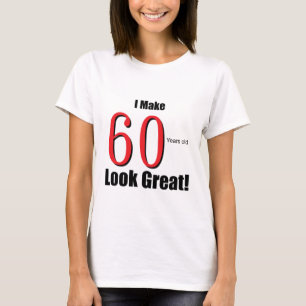 T-shirt Eu faço 60 anos de excelente velho do olhar!