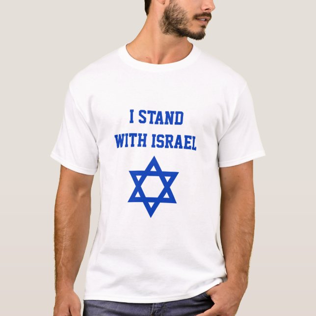 T-shirt Eu fico com Israel Star de David (Frente)