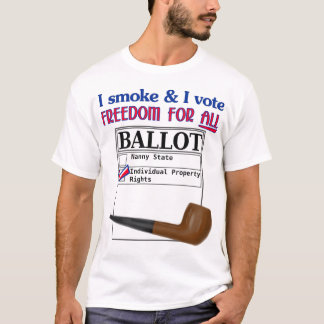 T-shirt Eu fumo e eu voto - direitos de propriedade