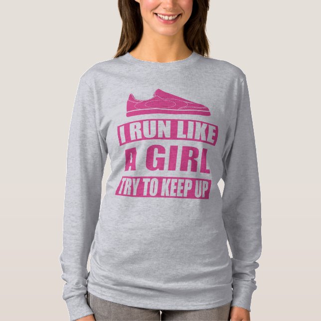 T-shirt Eu funciono como uma menina (Frente)