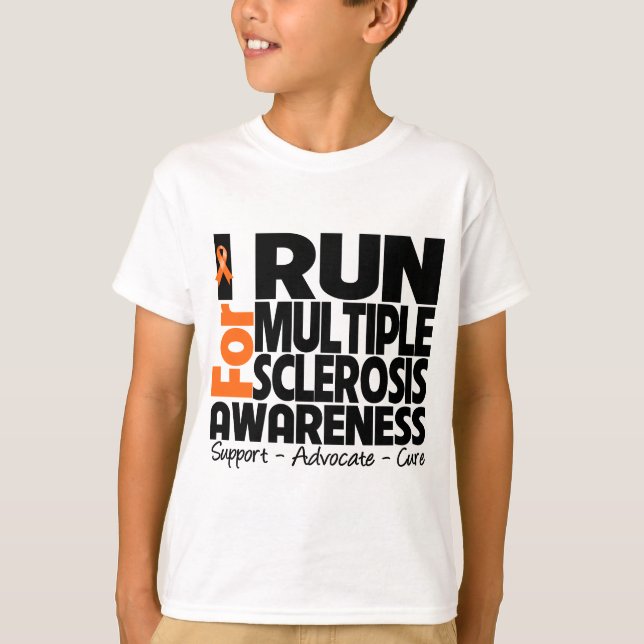 T-shirt Eu funciono para a consciência da esclerose múltip (Frente)